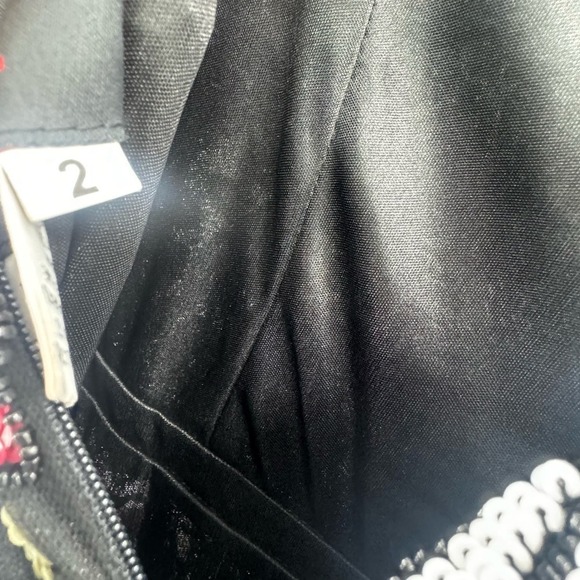 Mac Duggal Black Multi Embellished Floral Sequined Gown Size 2 NWT - Picture 11 of 11